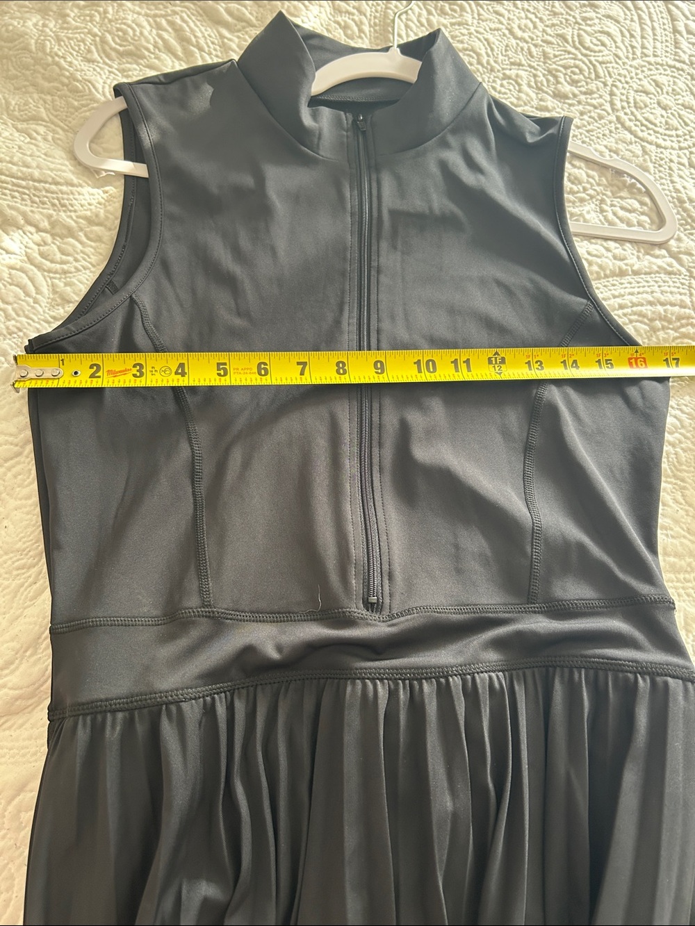 JustFab Black Sleeveless Pleated Sport Dress - Picture 11 of 12